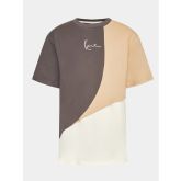 Karl Kani Small Signature Block Tee Anthracite/Off White/Sand - Brūns - T-krekls ar īsām piedurknēm