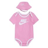 Nike Infant Core Bucket Hat & Bodysuit 2pc Set Pink - Rozā - set