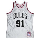 Mitchell & Ness NBA Chicago Bulls Dennis Rodman 75th Anniversary Platinum Collection Swingman Jersey - Balts - Džērsija