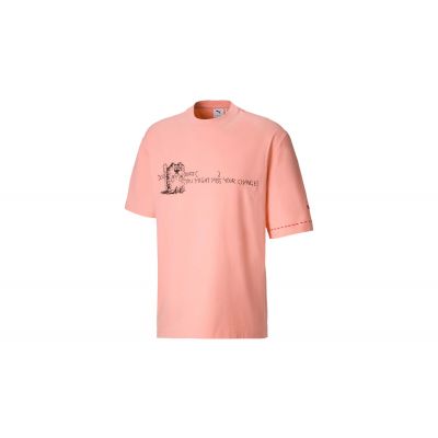 Puma x Michael Lau 2Long Men's Tee - Rozā - T-krekls ar īsām piedurknēm