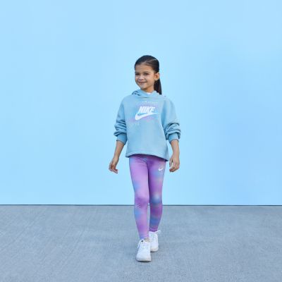 Nike Girls AOP Dri-FIT Leggings Rush Fuchsia - Violets - Legingi