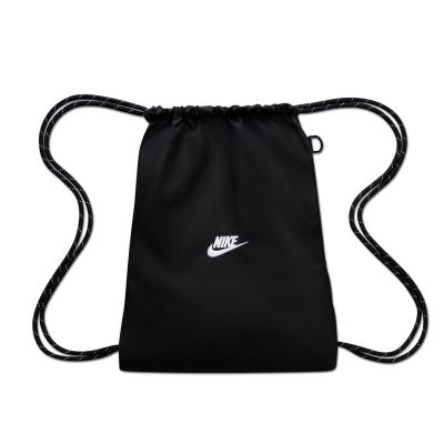 Nike Heritage 2.0 Drawstring Bag (12L) Black - Melns - Pārnēsāšanas soma Nike Heritage 2.0 Drawstring Bag (12L) Black - Melns - Pārnēsāšanas soma