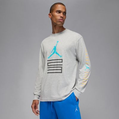 Jordan Brooklyn AJ11 Graphic Long-Sleeve Tee Grey Heather - Pelēks - T-krekls ar īsām piedurknēm