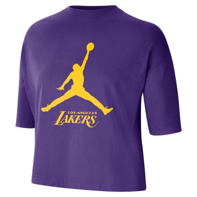 Jordan NBA Los Angeles Lakers Essential Boxy Wmns Tee Field Purple - Violets - T-krekls ar īsām piedurknēm