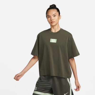 Nike Sabrina Wmns Boxy Tee Cargo Khaki - Zaļš - T-krekls ar īsām piedurknēm