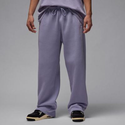 Jordan Brooklyn Fleece Oversized Open-Hem Pants Indigo Haze - Violets - Bikses