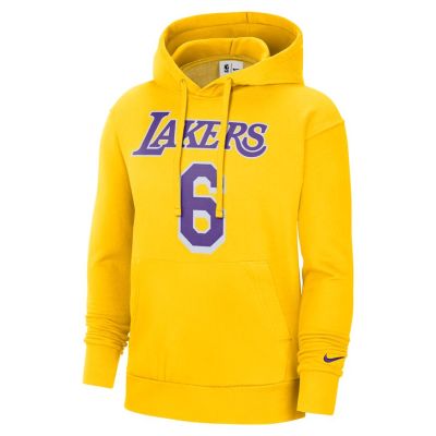 Nike NBA Los Angeles Lakers Essential Fleece Pullover Hoodie - Dzeltens - Jaka ar kapuci
