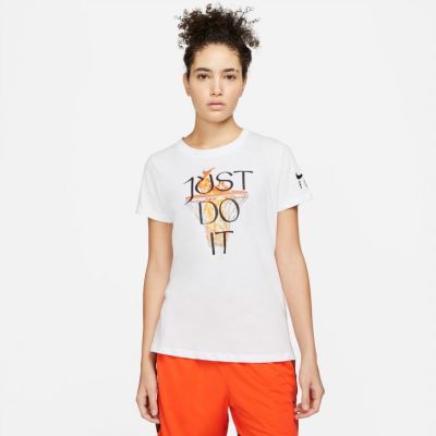 Nike Dri-Fit "Just Do It" Wmns Basketball Tee - Balts - T-krekls ar īsām piedurknēm