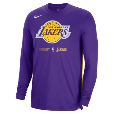 Nike Dri-FIT NBA Los Angeles Lakers Long-Sleeve Top - Violets - T-krekls ar īsām piedurknēm