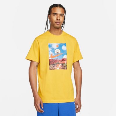 Nike Hoop Photo Basketball Tee - Dzeltens - T-krekls ar īsām piedurknēm