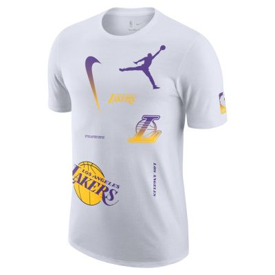 Jordan Max90 NBA Los Angeles Lakers Courtside Statement Edition Tee - Balts - T-krekls ar īsām piedurknēm