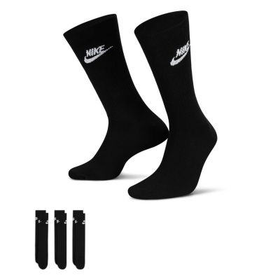 Nike Sportswear Everyday Essential Socks 3-Pack Black - Melns - Zeķes
