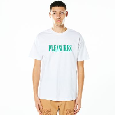 Pleasures Tickle Logo Tee White - Balts - T-krekls ar īsām piedurknēm