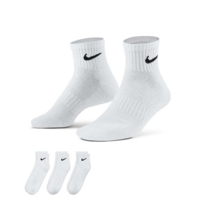 Nike Everyday Cushioned Ankle 3-Pack Socks White - Balts - Zeķes