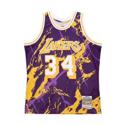 Mitchell & Ness NBA Los Angeles Lakers Shaquille O'Neal Team Marble Swingman Jersey - Violets - Džērsija