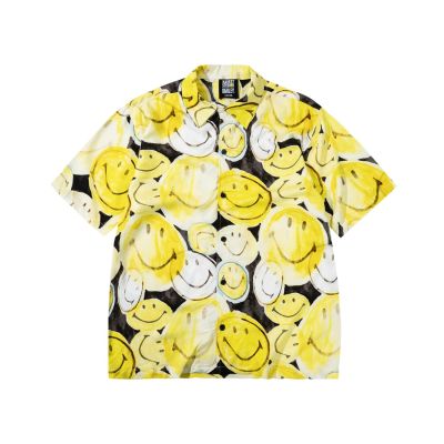 MARKET Smiley All The Time SS Woven Shirt Yellow/Black - Dzeltens - T-krekls ar īsām piedurknēm MARKET Smiley All The Time SS Woven Shirt Yellow/Black - Dzeltens - T-krekls ar īsām piedurknēm